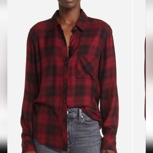 Rails Red and Black Plaid Button Down Shirt